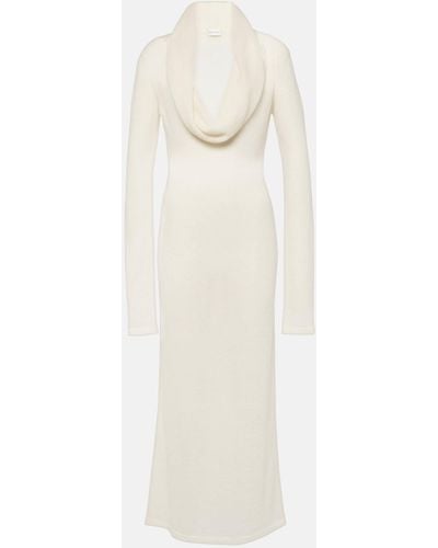 Magda Butrym Alpaca-blend Knitted Maxi Dress - White