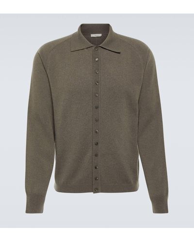The Row Sinclair Cashmere Cardigan - Green