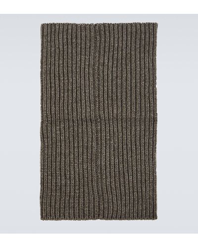 Lemaire Ribbed-knit Snood - Grey