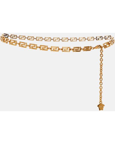 Versace Greca Goddess Chain Belt - Metallic