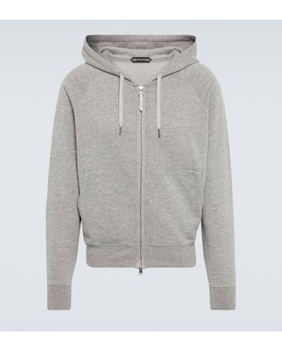 Tom Ford Cotton-blend Hoodie - Grey