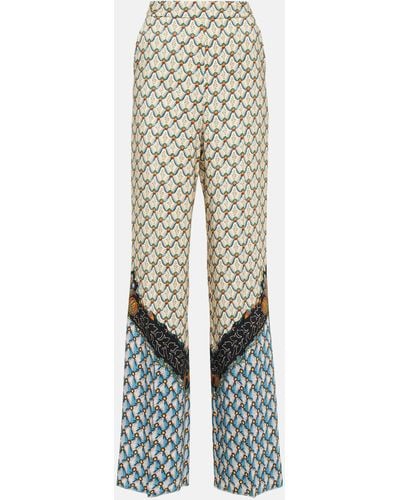 Etro High-rise Printed Pants - White