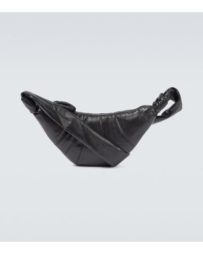 Lemaire Croissant Small Leather Shoulder Bag - Black