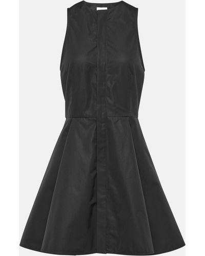 Ami Paris Godet Cotton Poplin Shirt Dress - Black