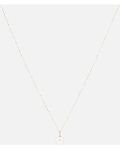 Mateo Dot 14kt Gold Necklace With Diamond And Pearl - White