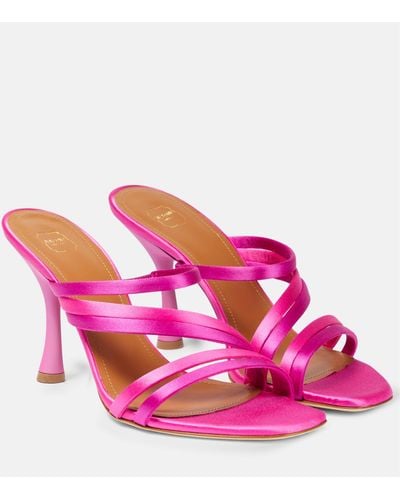 Malone Souliers Satin Sandals - Pink