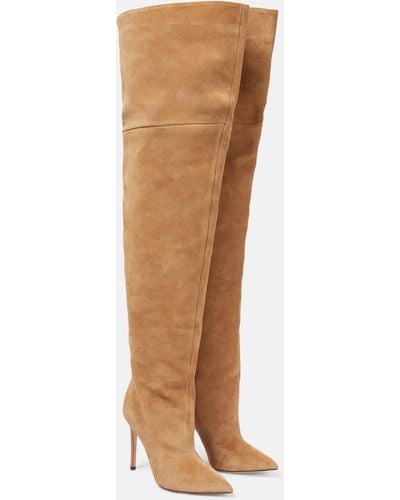 Paris Texas Suede Over-the-knee Boots - Brown