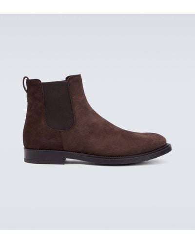 Tod's Suede Ankle Boots - Brown