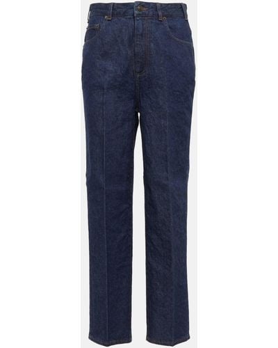Loro Piana High-rise Straight-leg Jeans - Blue