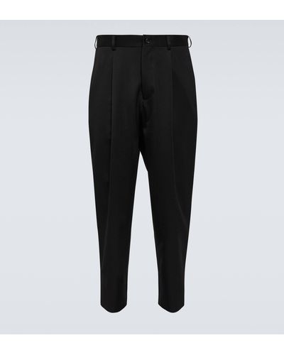 Comme des Garçons Wool Tapered Pants - Black