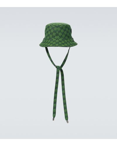 Gucci GG Multicolour Reversible Bucket Hat - Green