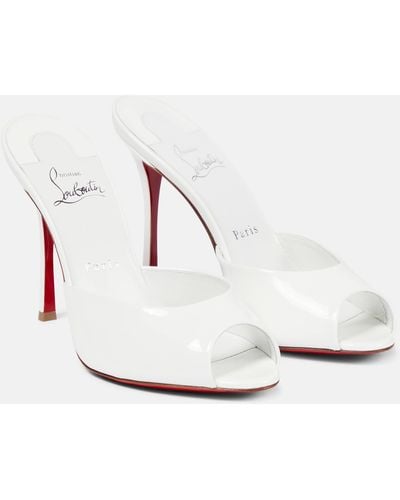 Christian Louboutin Bridal Me Dolly Patent Leather Mules - White