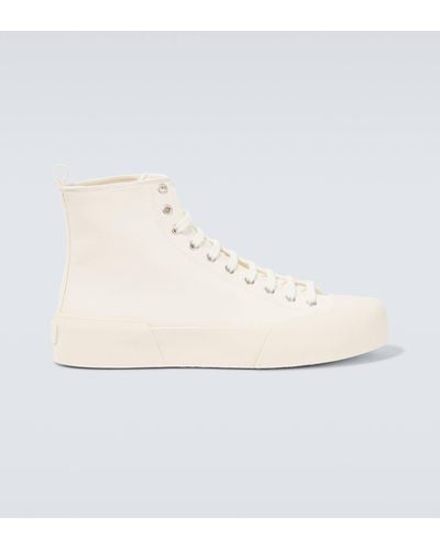 Jil Sander High-top Canvas Sneakers - Natural