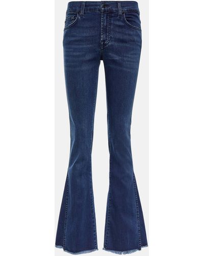 7 For All Mankind Bair Mid-rise Bootcut Jeans - Blue