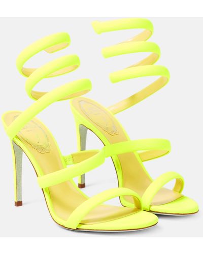 Rene Caovilla Cleo Leather Sandals - Yellow