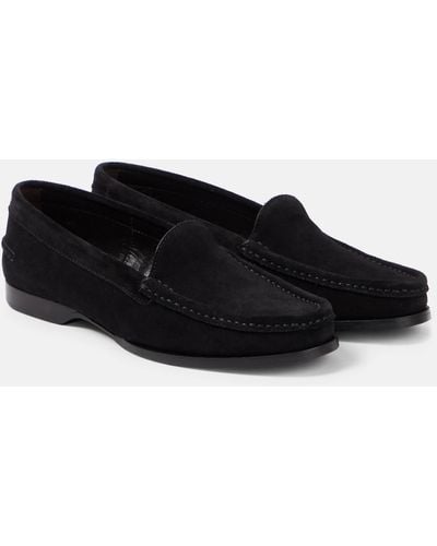 The Row Ruth Suede Loafers - Black