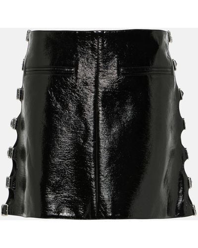 Courreges Faux Leather Miniskirt - Black