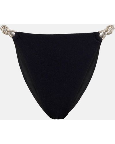 Jonathan Simkhai Darien Embellished Bikini Bottoms - Black