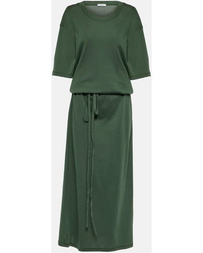 Lemaire Cotton Jersey Midi Dress - Green
