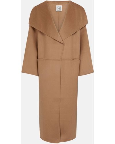 Totême Signature Wool And Cashmere Coat - Brown