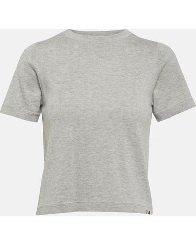 Extreme Cashmere N°267 Tina Cotton And Cashmere T-shirt - Grey