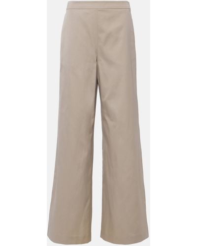 Tod's Mid-rise Wide-leg Pants - Natural