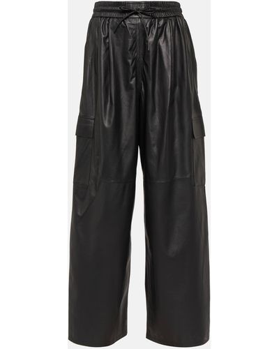Yves Salomon Leather Pants - Black