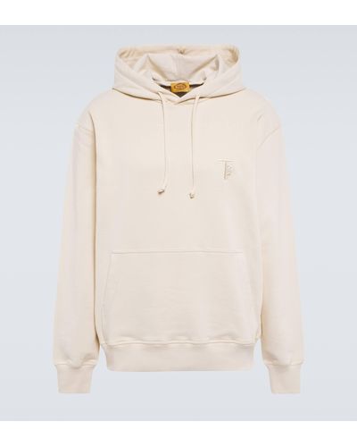 Tod's Garment-dyed Cotton Hoodie - Natural