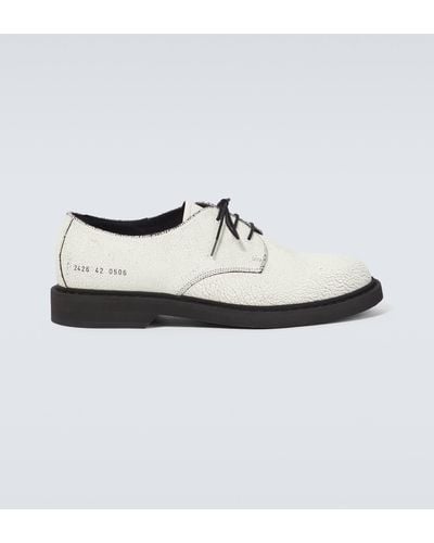 Common Projects Cracked Leather Derby Shoes - White