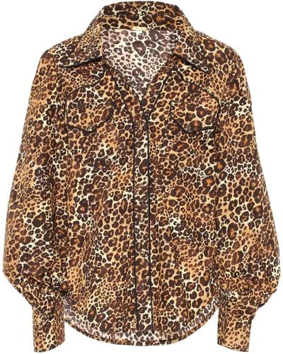 Johanna Ortiz Leopard-print Cotton Shirt - Multicolour