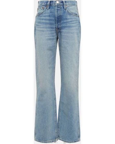RE/DONE Mid-rise Straight-leg Jeans - Blue