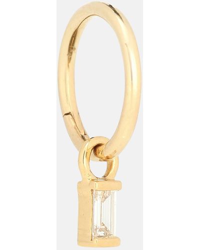 Maria Tash 18kt Gold Hoop Earring With Diamond - Metallic