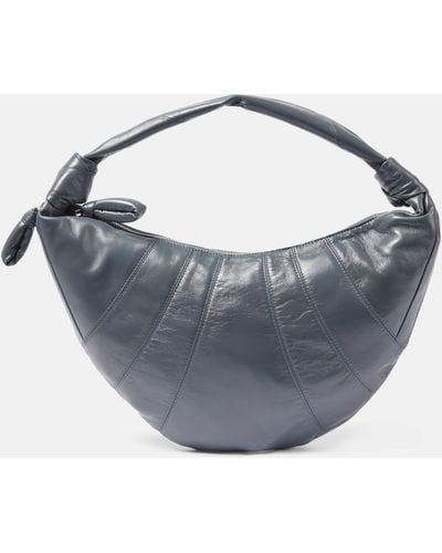 Lemaire Fortune Croissant Leather Shoulder Bag - Blue