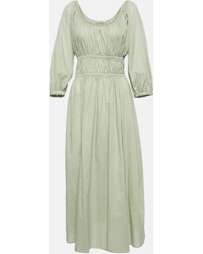 Asceno Andros Cotton Midi Dress - Green