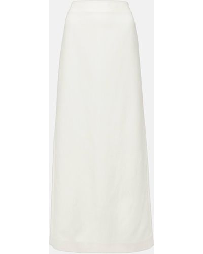 Ferragamo Bridal Canvas Maxi Skirt - White