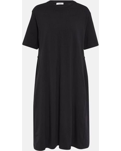 Max Mara Leisure Gaspare Cotton-blend Jersey Dress - Black