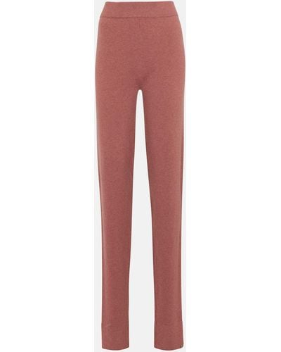 Extreme Cashmere N°151 Legs Cashmere-blend Sweatpants - Red