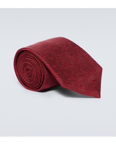 Gucci Silk Jacquard Tie - Red