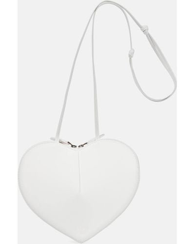 Alaïa Le Coeur Leather Shoulder Bag - White
