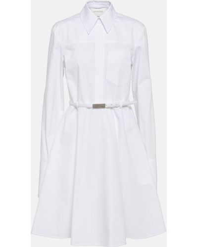 Sportmax Venosa Cotton Shirt Dress - White