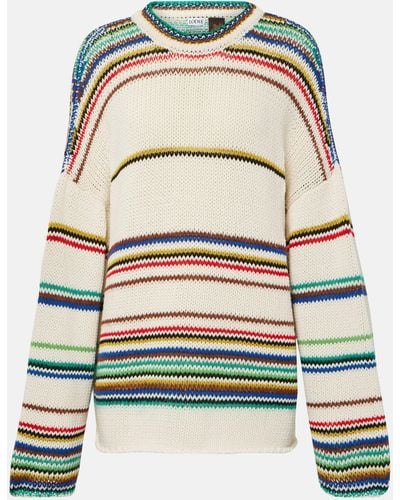Loewe Striped Cotton-blend Sweater - Multicolour