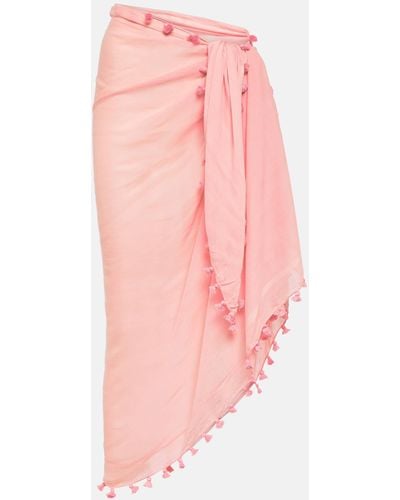 Melissa Odabash Embroidered Beach Cover-Up - Pink