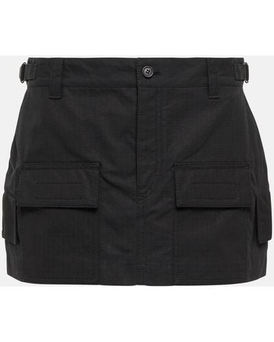 Wardrobe NYC Cotton Cargo Miniskirt - Black