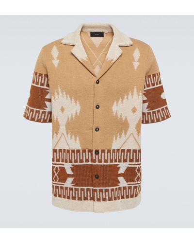 Alanui Icon Piquet Cotton Jacquard Shirt - Natural