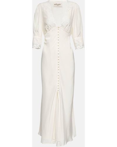 RIXO London Bridal Simone Embroidered Maxi Dress - White