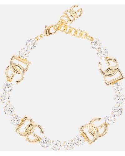 Dolce & Gabbana Dg Embellished Necklace - Metallic