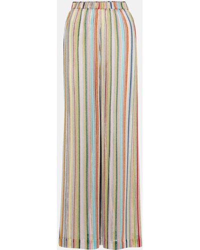 Missoni High-Rise-Hose mit weitem Bein - Mehrfarbig