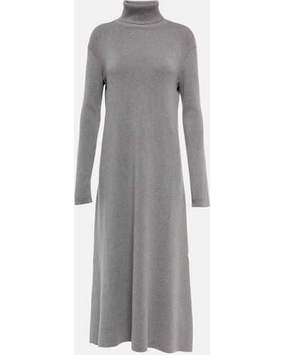 Loro Piana Grassmoor Cashmere Sweater Dress - Grey