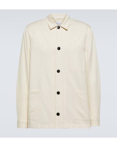 Sunspel Cotton And Linen Jacket - Natural