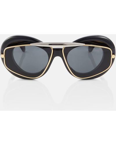 Loewe Wing Aviator Sunglasses - Black
